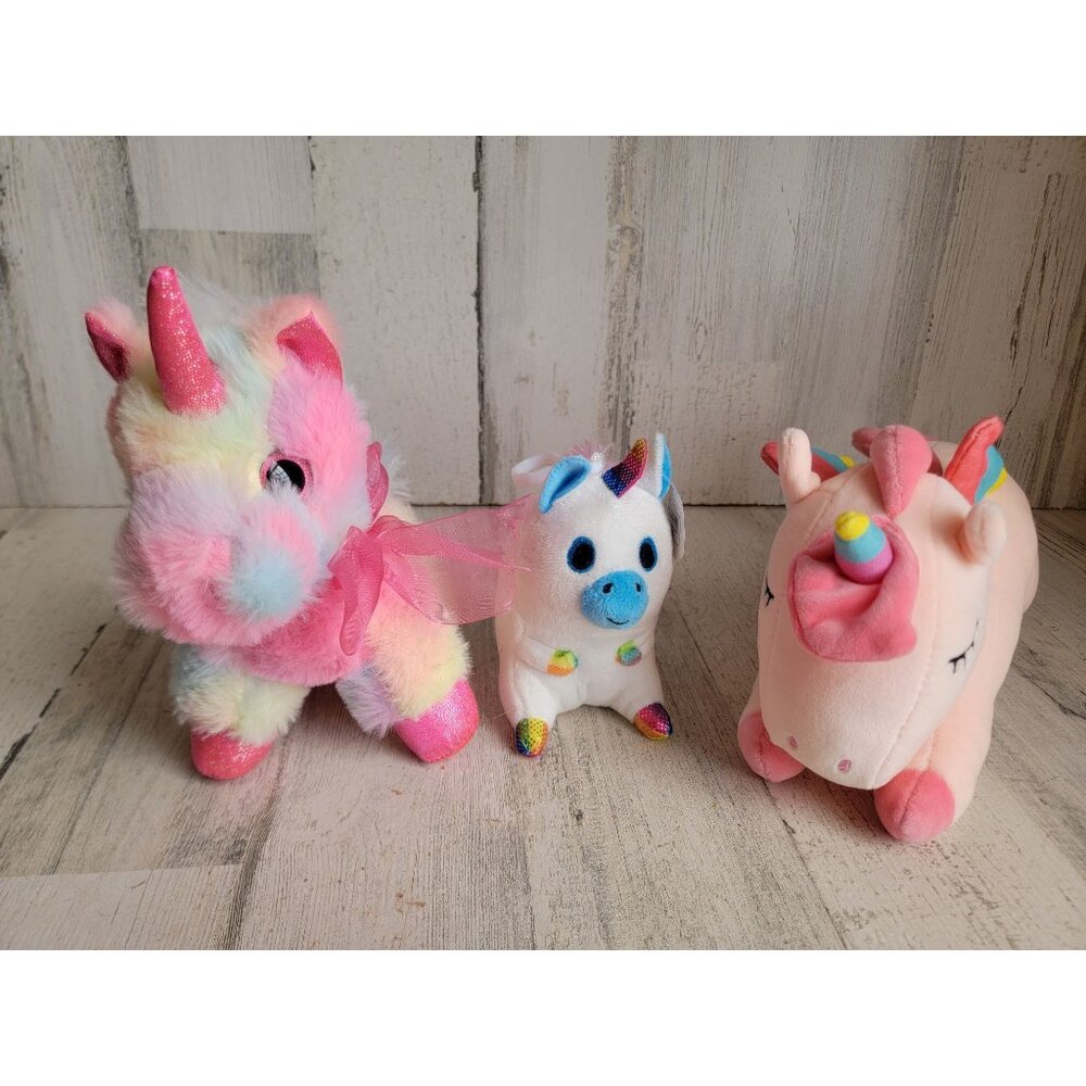 Variety stuffed animal unicorn pink‎ plush set toy